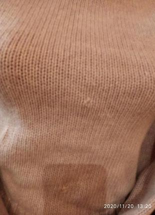 Теплый вязаный шерстяной ангоровый свитер гольф джемпер с хомутом от бренда tessie7 фото