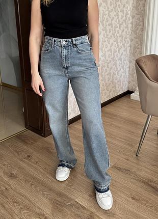 Женские широкие прямые джинсы sherocco, голубой цвет