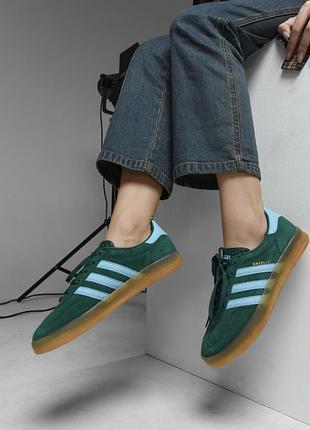 Жіночі кросівки print adidas gazelle green💕🌺