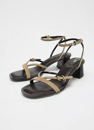 Босоножки женские замшевые zara new