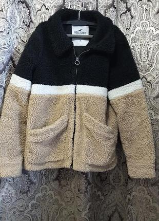 Куртка hollister искусственный мех деми