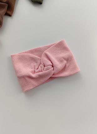 Дитяча пов'язка на голову в рубчик на весну пов'язки весняні