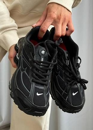 Брендові кросівки nike x supreme shox ride 2 black