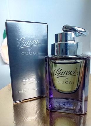 Gucci by gucci pour homme, edt, оригінал, рідкість, мініатюра 5 мл