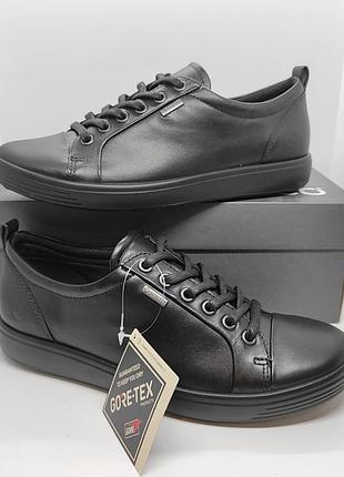 Кожаные кроссовки ecco soft 7 gore-tex оригинал