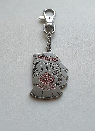 Брелок девочка эмаль