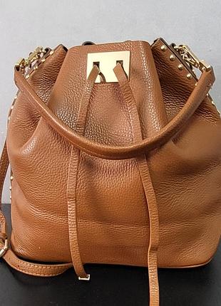 Шкіряна сумка мішок бочонок