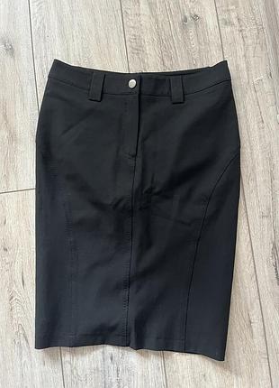 Юбка офисная черная карандаш s-m