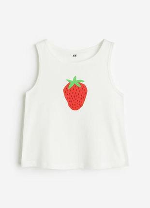 Майка топ футболка h&m на дівчинку 2-4 та 6-8 років 98/104 та 122/128 см hm