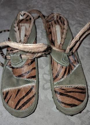 Ботинки женские, Кожаные.