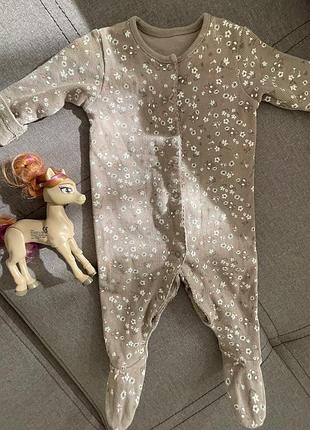 Сліп чоловічок в рубчик для дівчинки 3-6 місяців george zara