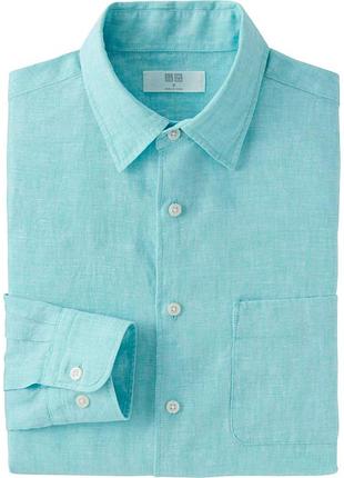 Рубашка мужская uniqlo premium linen