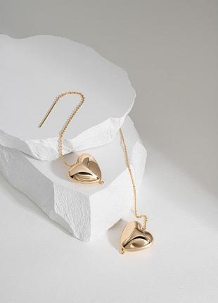 Сережки з сердечками