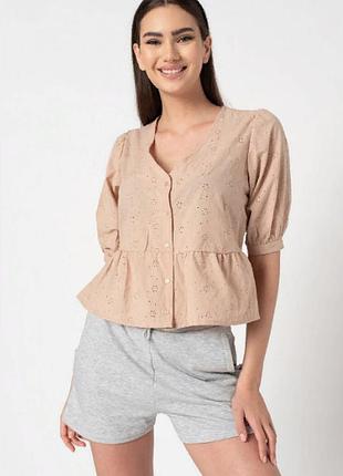 Є акція летняя коттоновая блуза прошва primark