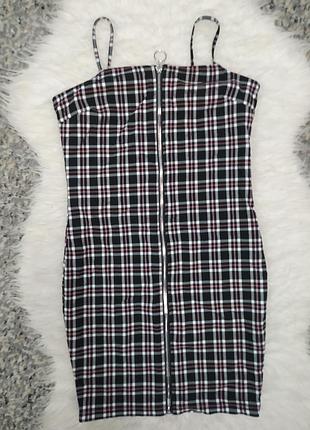 Платье сарафан в клетку на девочку 12-13 лет (а10080325)