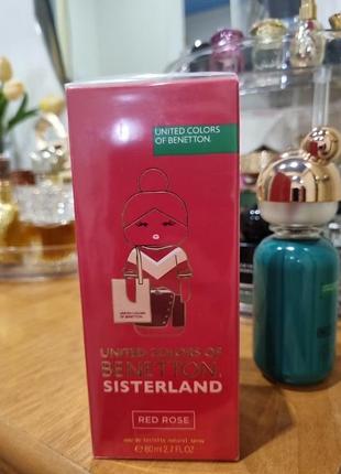 United colors of benetton sisterland red rose 80 мл