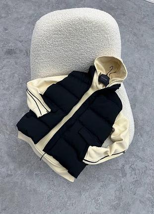 Мужская жилетка матовая плащевка с карманами без капюшона