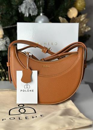 Шкіряна сумка polene , руда сумка
