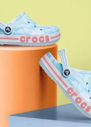 Детские кроксы crocs kid's bayaband bubble camo clog