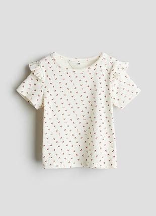 Футболка в рубчик топ майка h&m на девочку 6-8 лет 122/128 см hm