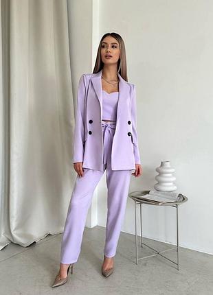 Женский классический деловой костюм тройка пиджак топ брюки | 1492
