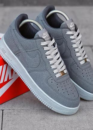 Кроссовки мужские nike air force 1 gray серые (40-44)
