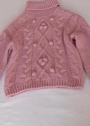 Свитер вязаный для девочки. на 8-9 лет.