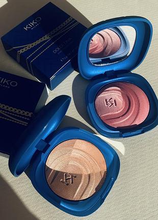 Запеченные румяна kiko milano dolce diva baked blush trio