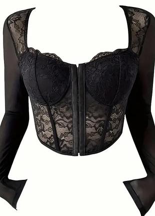 Корсетна кофта з мереживом