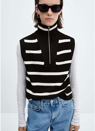 Жилетка безрукавка жилет в смужку mango,p .xl-xxl