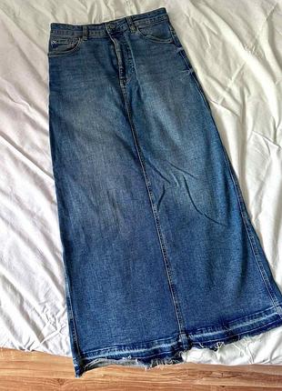 Джинсовая юбка макси джинсовая юбка макси юбка zara юбка zara