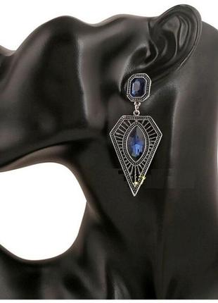 🏵️красивые серьги с кристаллами, новые! арт.8824