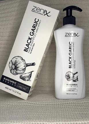 Шампунь для волосся з екстрактом чорного часника zenix, 400ml