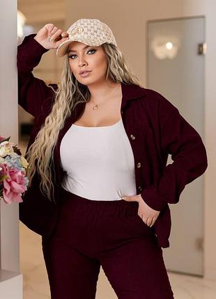 Костюм жіночий ( штани + сорочка) 😍 батал