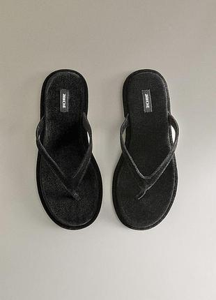 Новые бархатные вельветовые вьетнамки шлепанцы zara home mango massimo cos