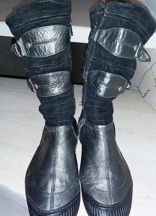 Pataugas(france)- шкіряні трендові чоботи 39 розмір (25,7 см)