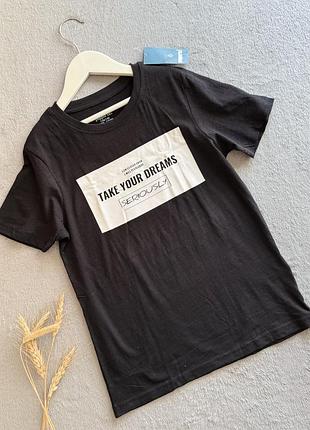 Набір футболок чорна/біла для хлопчика 9/10-11/12  років на 134/140-146/152 см