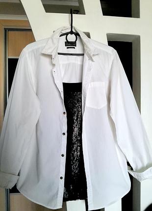 Рубашка белая оверсайз,100% хлопок