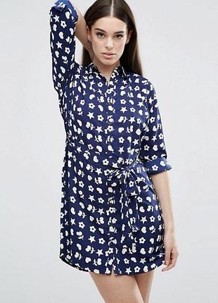 Платье-рубашка с поясом ax paris (asos)