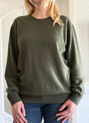 Uniqlo світер з кашеміру оливковий светр светр кашеміровий новий светр кашемір жіночий светрик