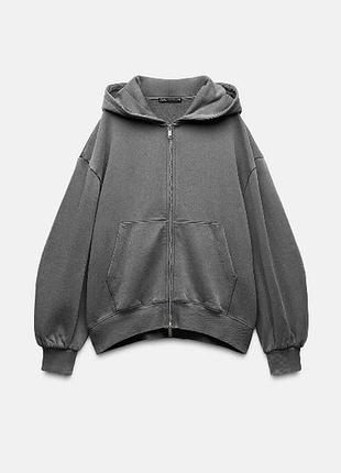 Свитшот на молнии оверсайз от zara