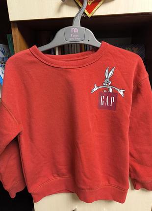 Свитер красный луни тюз ньягз банни 5 лет