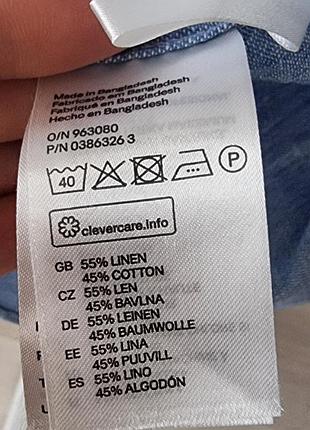Крута сорочка h&amp;m 9-10р., льон, нова 6
