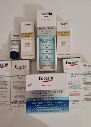 Набор eucerin гель бустер для лица и ночной крем гель hyaluron-filler