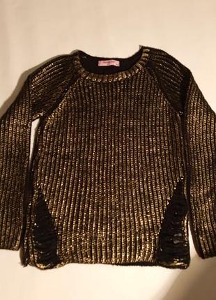 Светр з золотистим напиленням