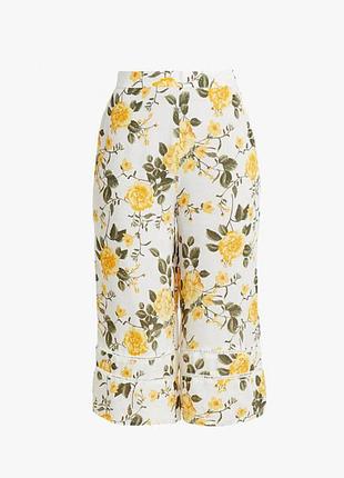 Широкие укороченные брюки в цветах miss selfridge