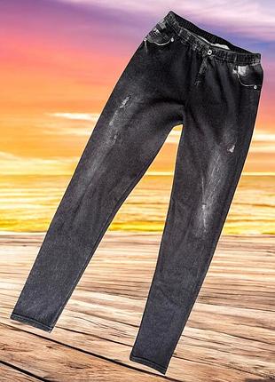 Р. 46-48/m-l женские утеплённые лосины infinite серые