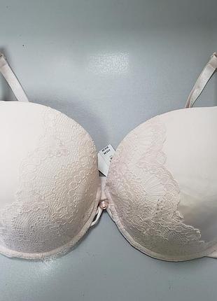 Ann summers 38g 85h бюстгальтер пудровый кружево уплотненная чашка с косточками новый