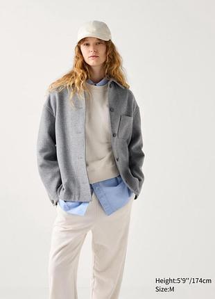 Теплая куртка-рубашка uniqlo
