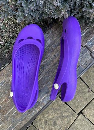 Crocs Ausa фирменные удобные женские балетки кросс босоножки сандалии крослайт 40р. оригинал
